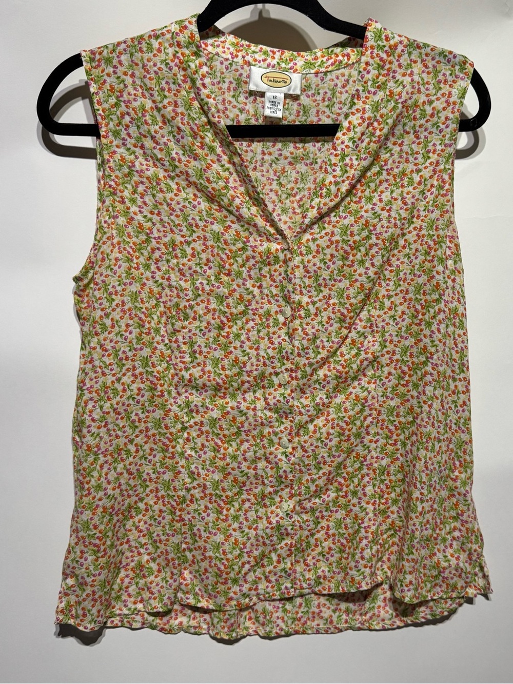 Talbots Linen Flower Blouse
